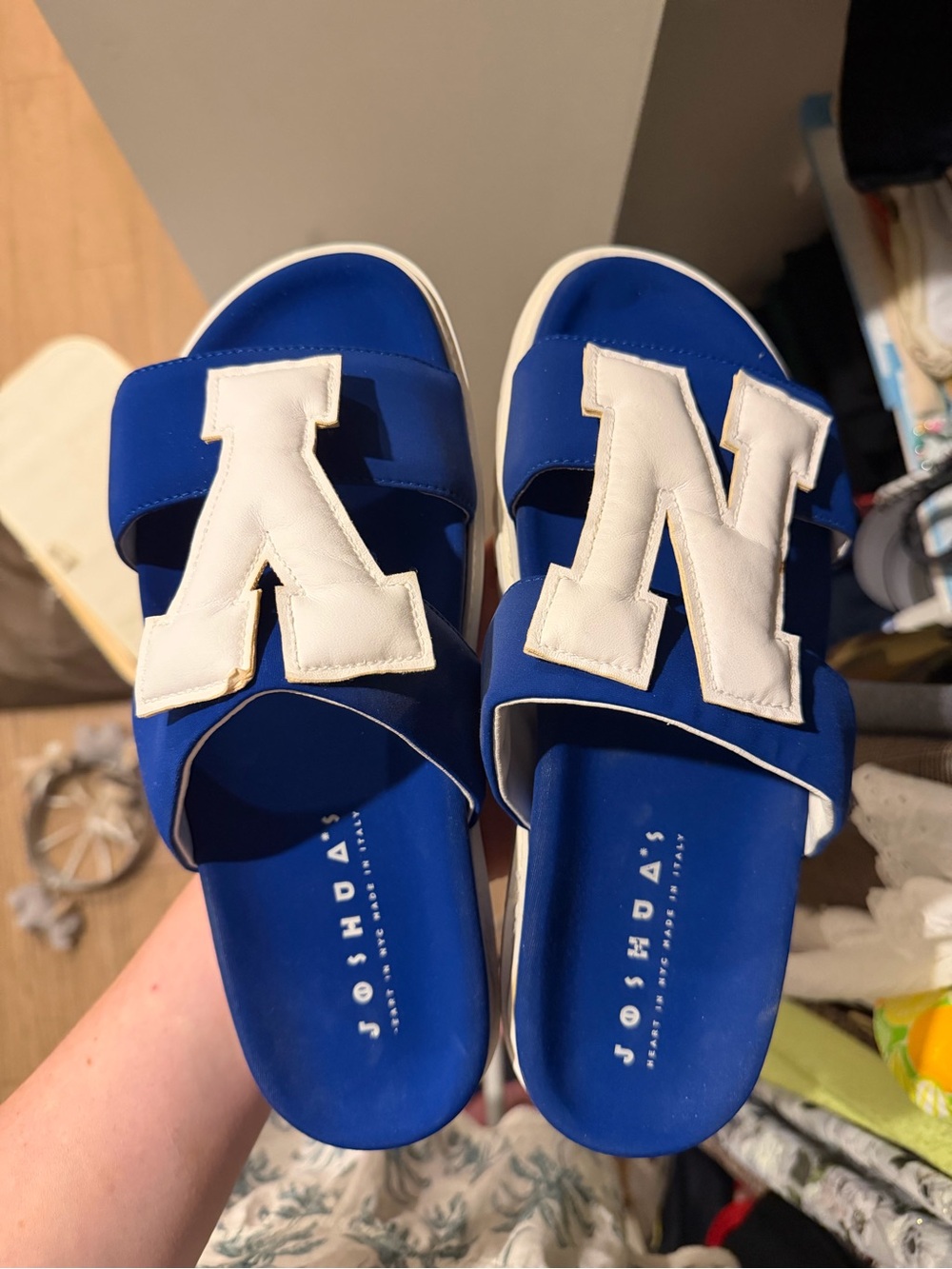 Joshua’s  Blue Slide Sandals NY Size 10